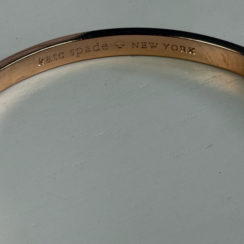 Kate Spade Rose Gold Stop And Smell The Roses Bangle Bracelet - Picture 4 of 4